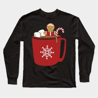 hot chocolate with marshmallows Long Sleeve T-Shirt